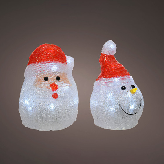 Figura led pai natal para interior a pilhas modelos sortidos 491239