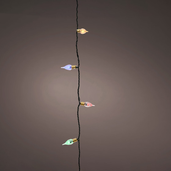 Grinalda led vintage multicor com 8 funções efeito cintilante para interior 1790cm 493276