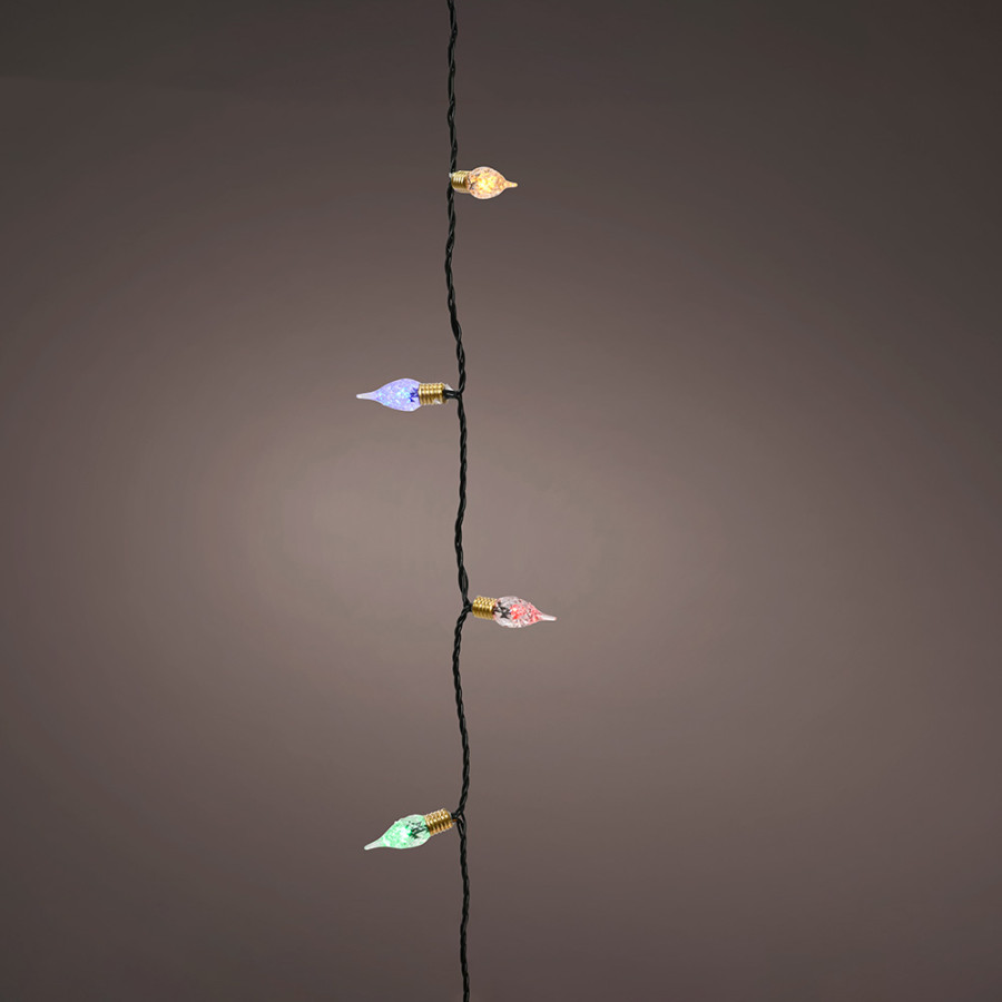 Grinalda led vintage multicor com 8 funções efeito cintilante para interior 1790cm 493276