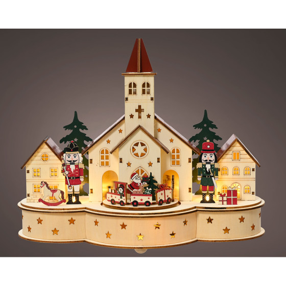 Figura de quebra-nozes de natal, 30x14x24,5cm.