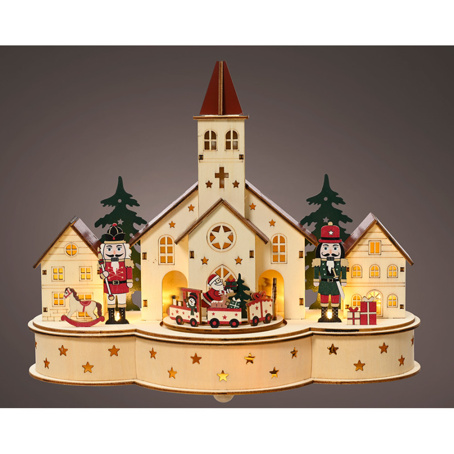 Figura de quebra-nozes de natal, 30x14x24,5cm.
