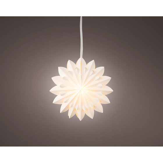 Enfeite estrela de papel com led, ø40 x 20,5 cm