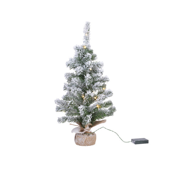 Mini pinheiro imperial com micro led, luz fixa branco quente, ø36x60cm.