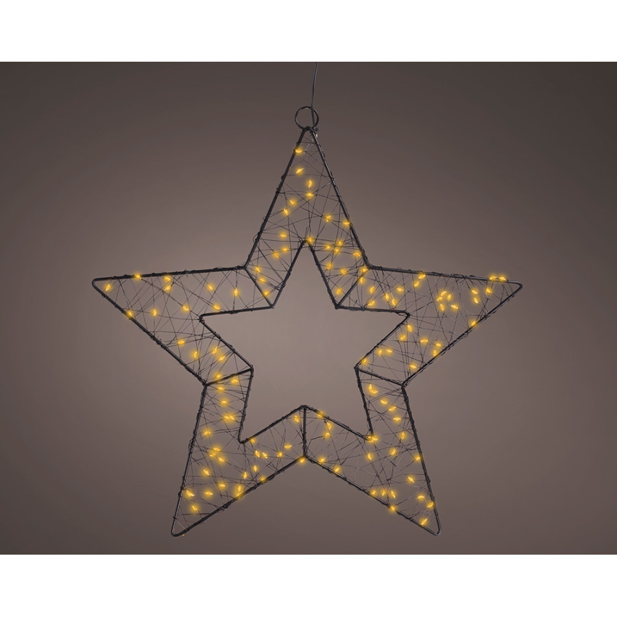 Figura estrela de metal microled para exterior ø38 cm