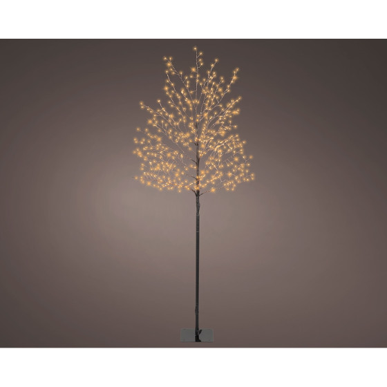 Árvore iluminada exterior 480 leds luz quente