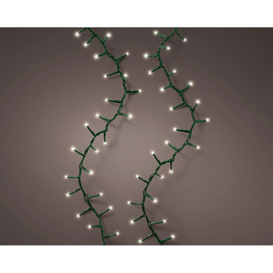 Grinalda led compact connect (interconectável) multifunções 500 leds branco quente com efeito intermitente, cabo verde, exte ...