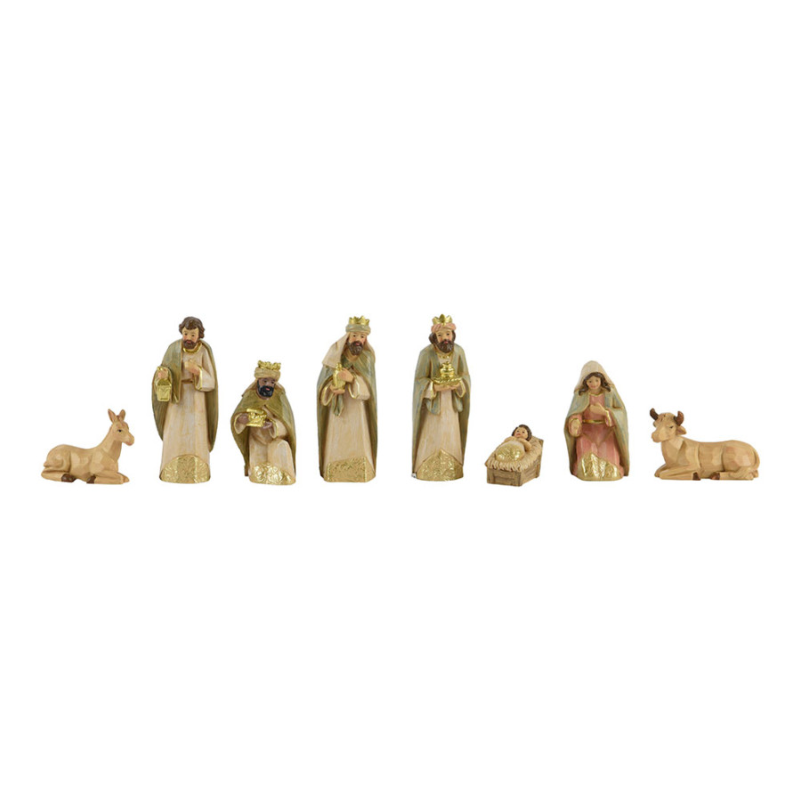 Presépio em poliresina com 8 figuras