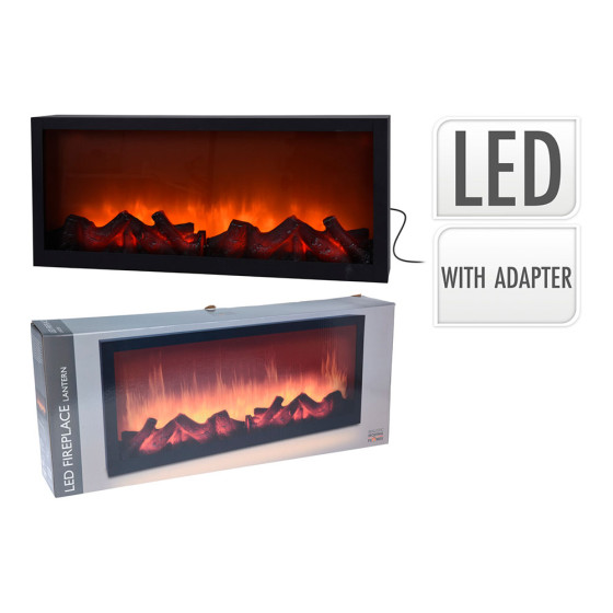 Lareira elétrica com iluminação led
