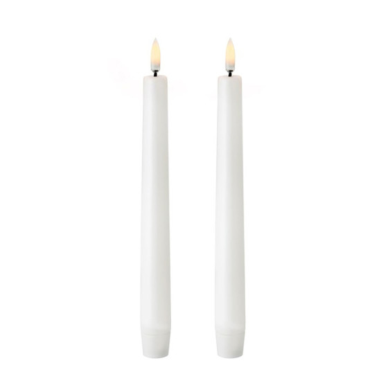 Vela de cera led branco ø2,2 x 24,5 cm. pack 2un