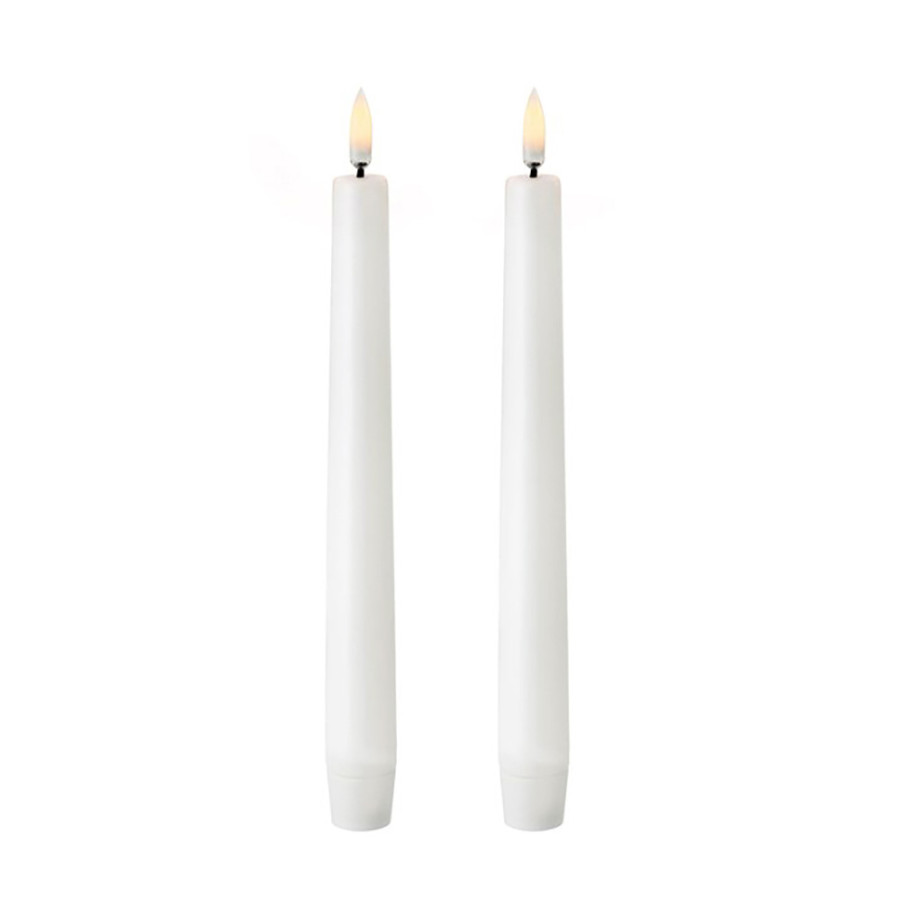 Vela de cera led branco ø2,2 x 24,5 cm. pack 2un
