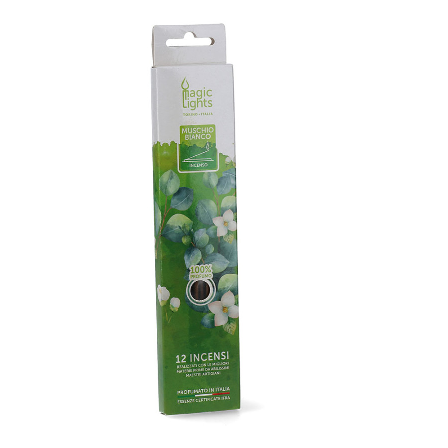 Incenso sticks 12 unidades musk branco