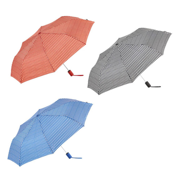 Guarda-chuva automático estampados ovais com uv 50+, cores sortidas