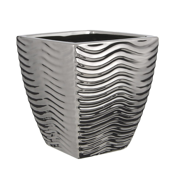 Vaso orchid quadradas prateado sortido 14x16x16cm