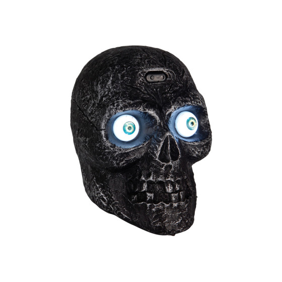 Caveira halloween com luz e som a pilhas