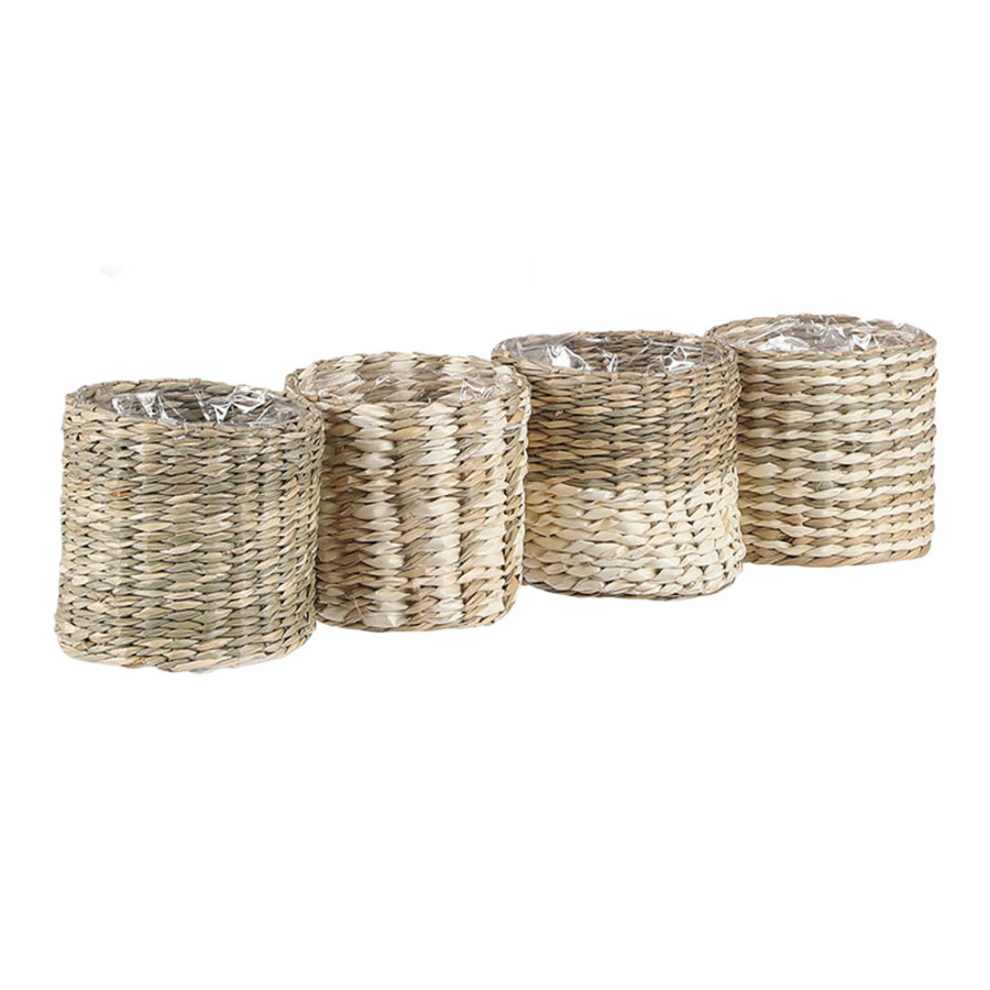 Cesto modelo alexis branco-beige ø10x9cm. material vime cores / modelos diversos