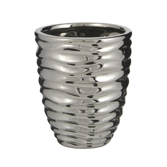 Vaso orchid redondo prateado sortido ø13,5x15,5cm