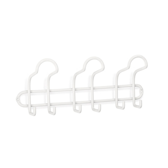 Cabide de aço 3 ganchos triple branco mate 3719-2 inofix