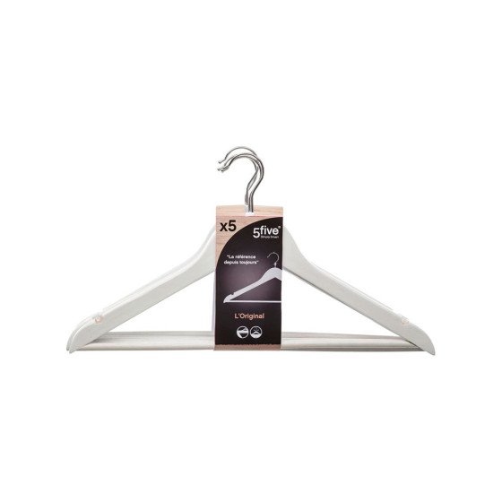 Set 5 cabides cor branco