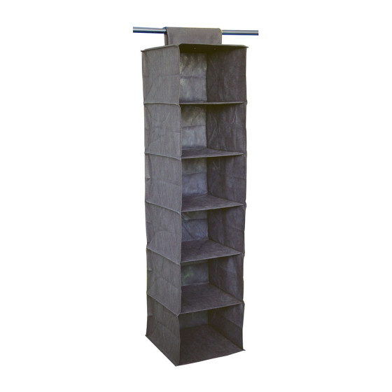 Organizador de armário com 6 compartimentos 30x30x120cm tecido sem tecer mondex