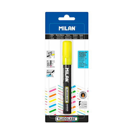 Blíster com marcador amarelo fluoglass 2 - 4mm milan