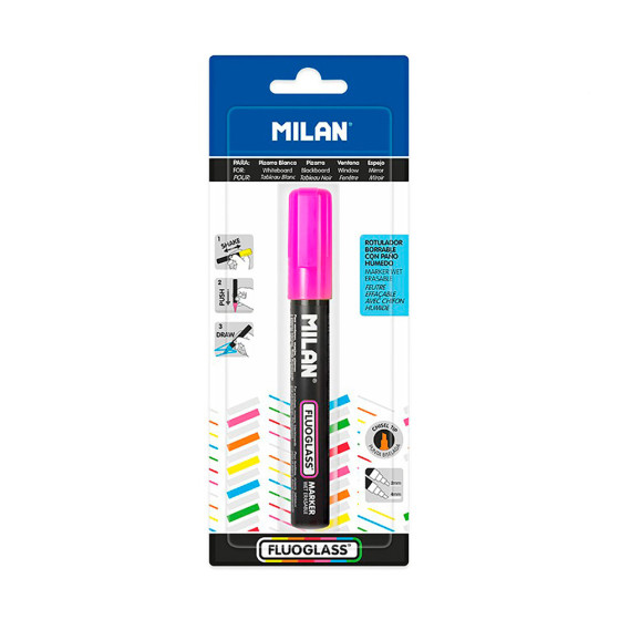 Blíster com marcador rosa fluoglass 2 - 4mm milan