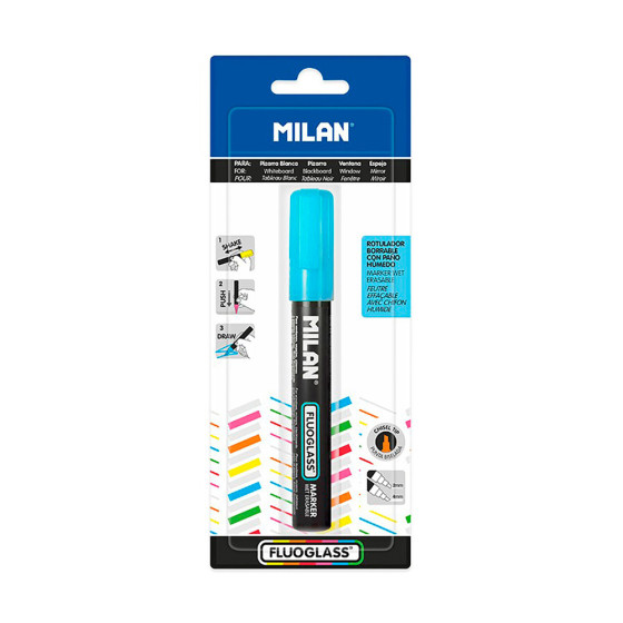 Blíster com marcador azul fluoglass 2 - 4mm milan