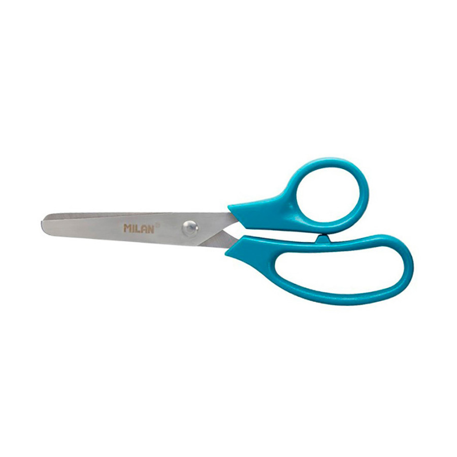 Blíster com tesouras escolares basic 13,3cm milan