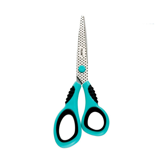 Blíster com tesoura de escritório azul 20,5cm milan