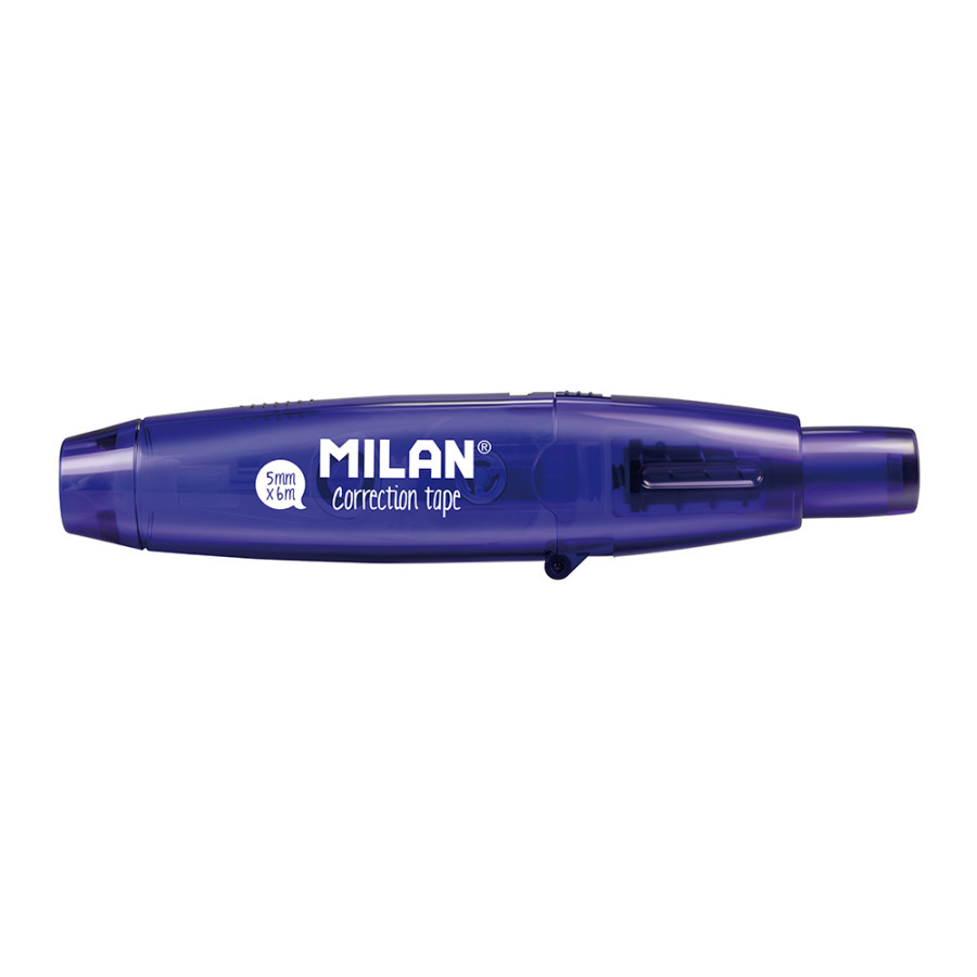 Blíster corretor de fita com botão 5mm x 6m serie acid azul milan