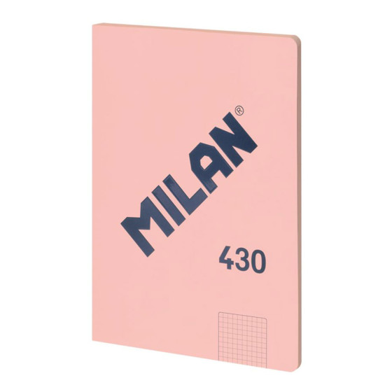 Caderno quadriculado a4 colado, rosa.