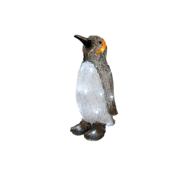 Pinguim acrílico led, 16x17x33cm. lumineo