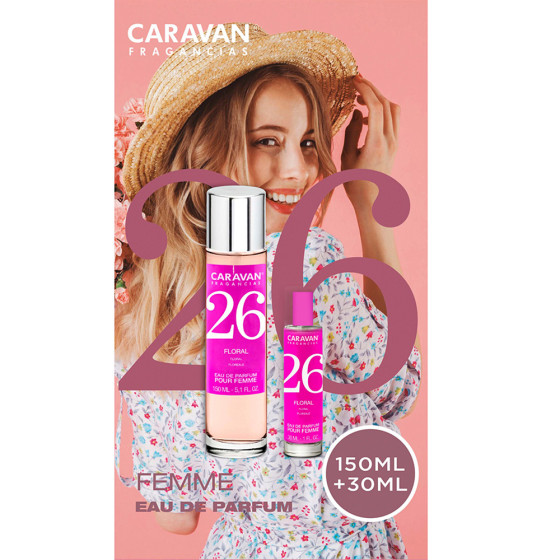 Estojo eau de parfum caravan n° 26, 150 + 30 ml senhora