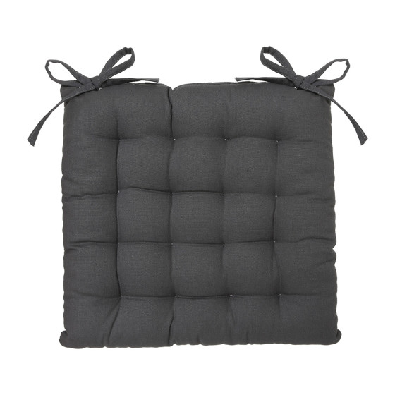 Almofada para cadeira estilo bolacha cor cinzento escuro 38x38cm