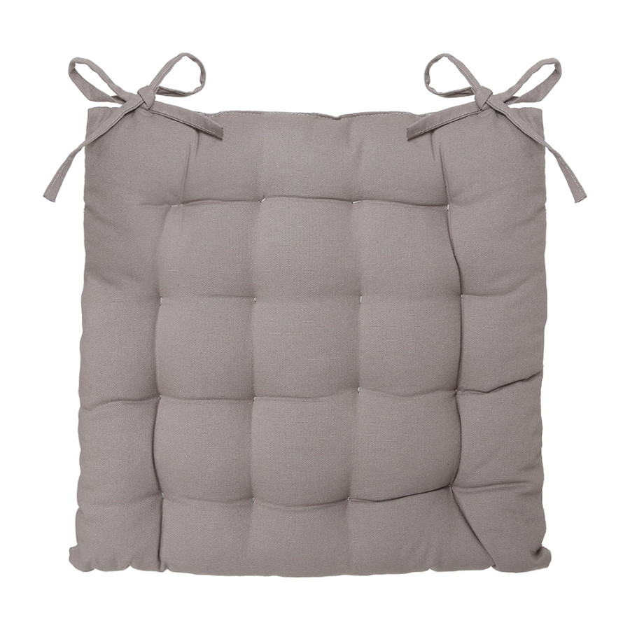Almofada para cadeira estilo bolacha cor castanho claro 38x38cm