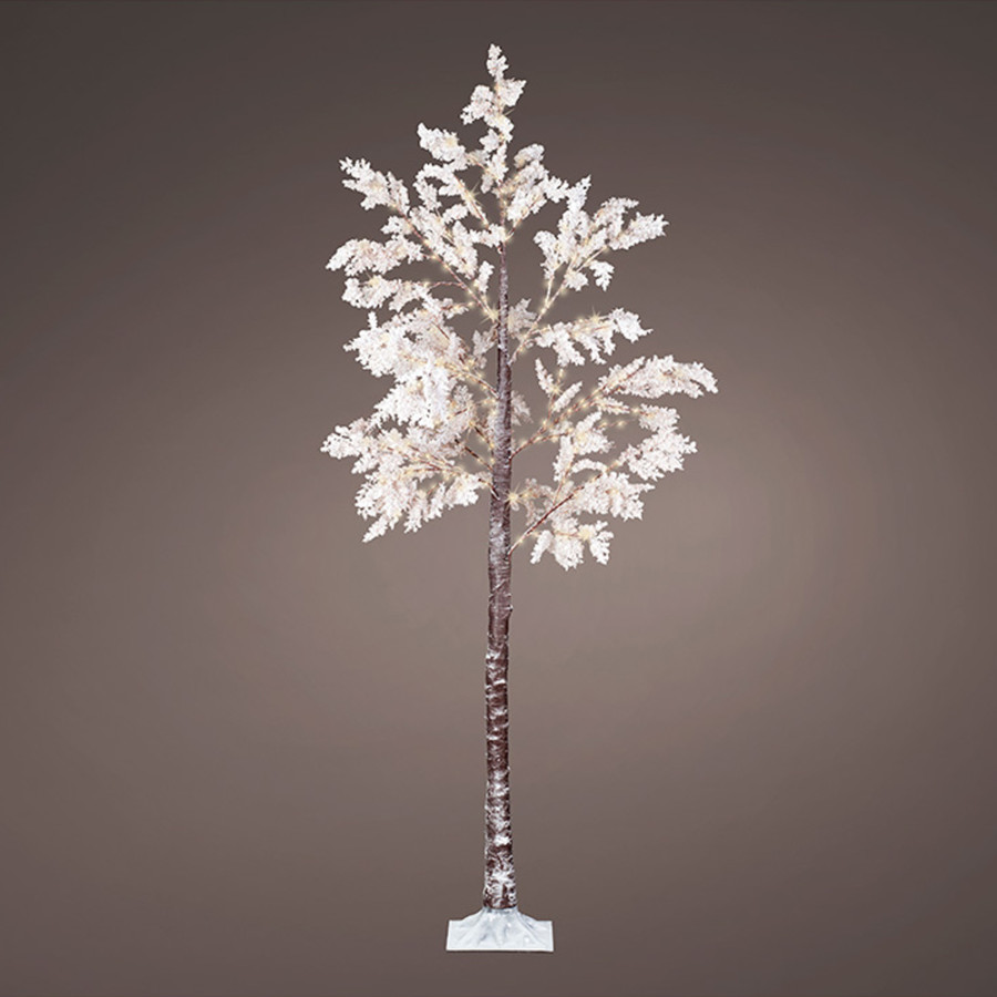 Árvore micro led flores brancas ip44 210cm 270 leds