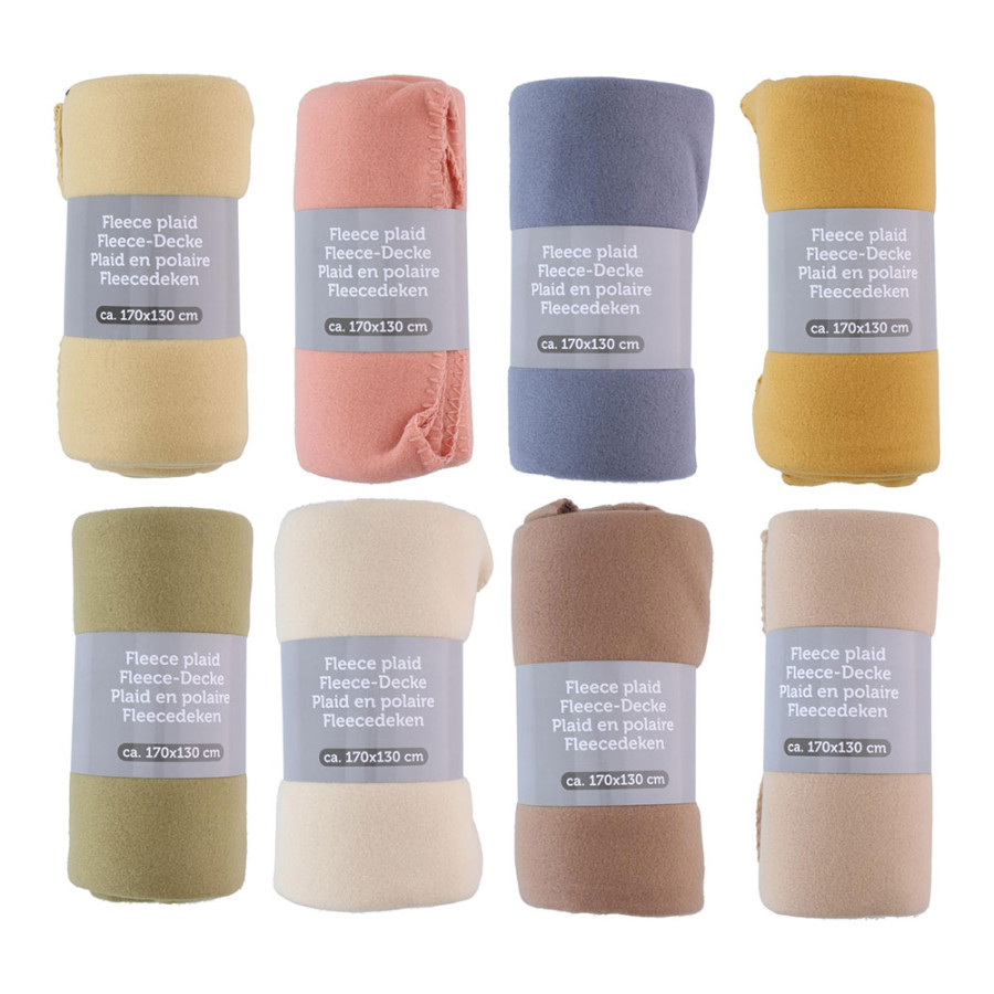 Manta polar fleece 170x130x0,2cm cores sortidas