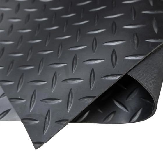 Piso borracha-borracha 1 x 10 m diamantes