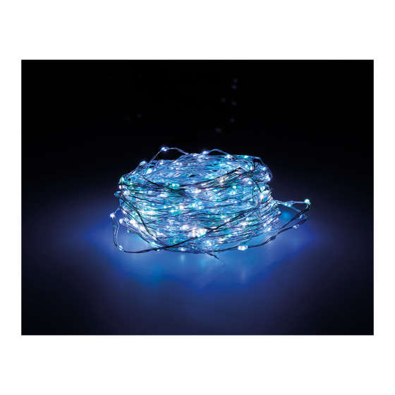 Grinalda micro led extra dense cores pastel intermitente 14m 567 leds cabo prateado
