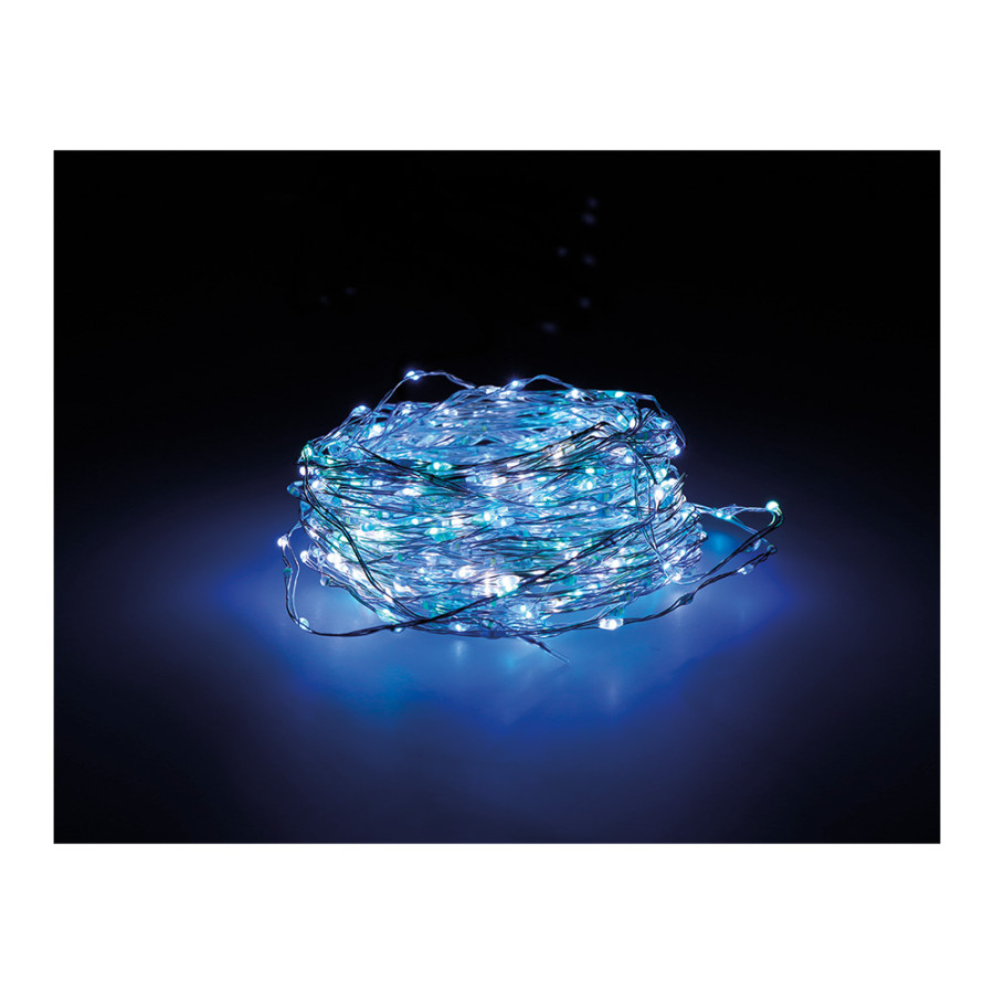 Grinalda micro led extra dense cores pastel intermitente 14m 567 leds cabo prateado